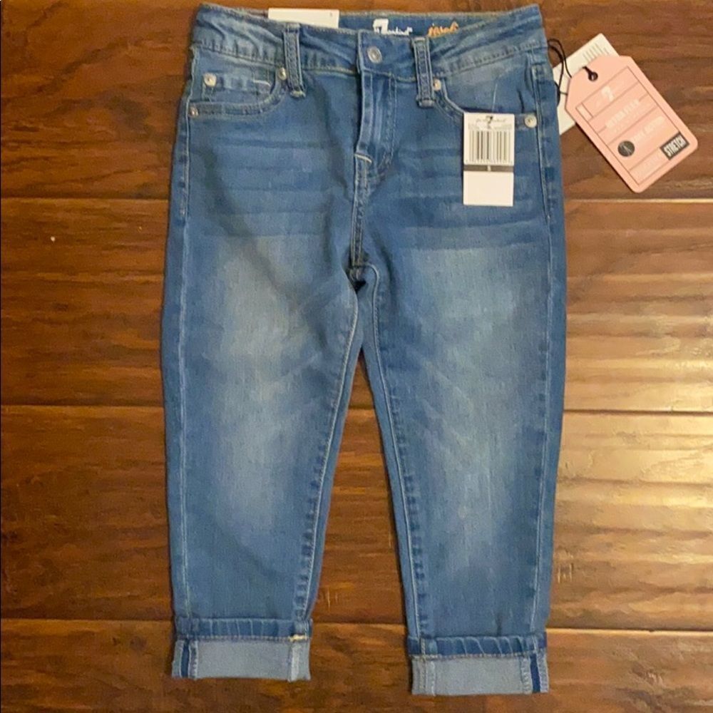 7 For All Mankind Josefina Skinny Boyfriend Jeans Modern Brand New Distressed